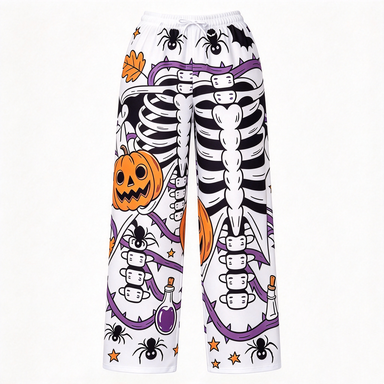 Pumpkin Lantern Halloween - Halloween Cartoon Skeleton Pumpkin Lantern Black