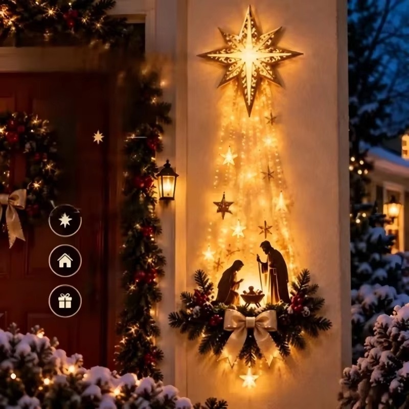 Halloween Party Supplies - Christmas Bethlehem Star of Faith Lighted//