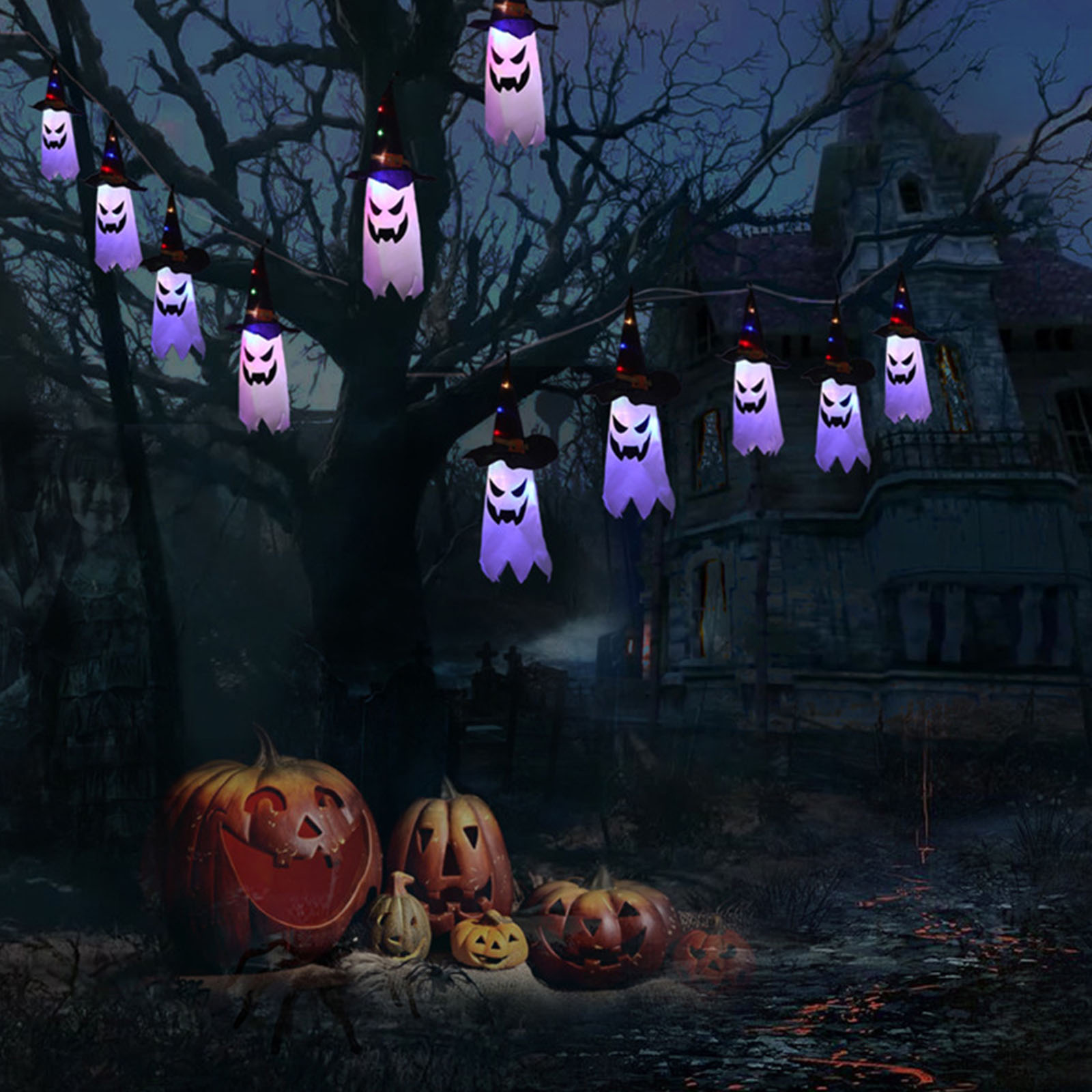 Halloween Decorative Lights Ha - Halloween Led String Lights Orange 评论和价格