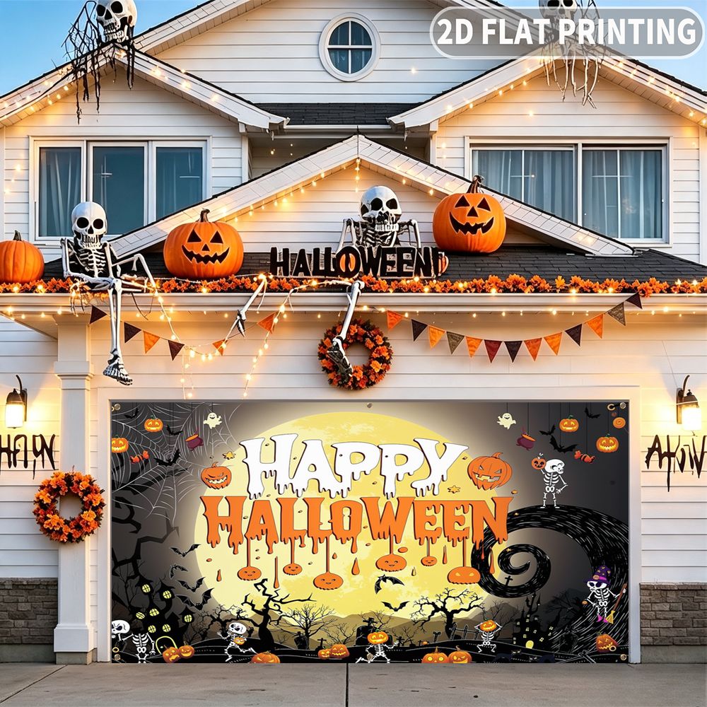 1pc 2D FLAT Halloween Party Ga - Halloween Skeleton Decoration 评论和价格