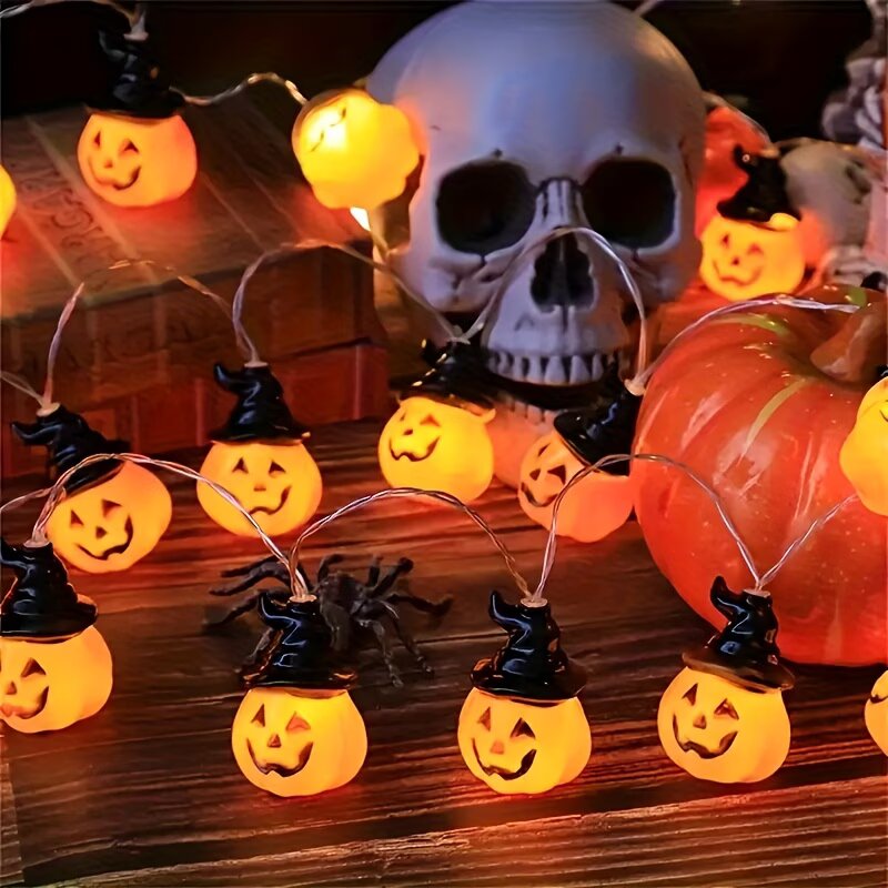 1.5M/59.06in Halloween Pumpkin - Halloween Led String Lights Orange 评论和价格