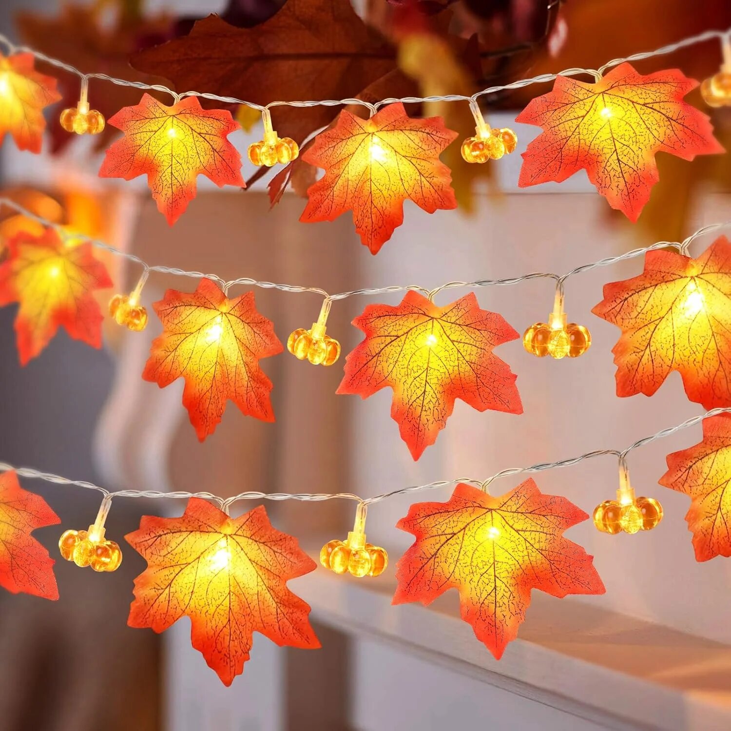 59in/118in Halloween Pumpkin M - Halloween Led String Lights Orange 评论和价格