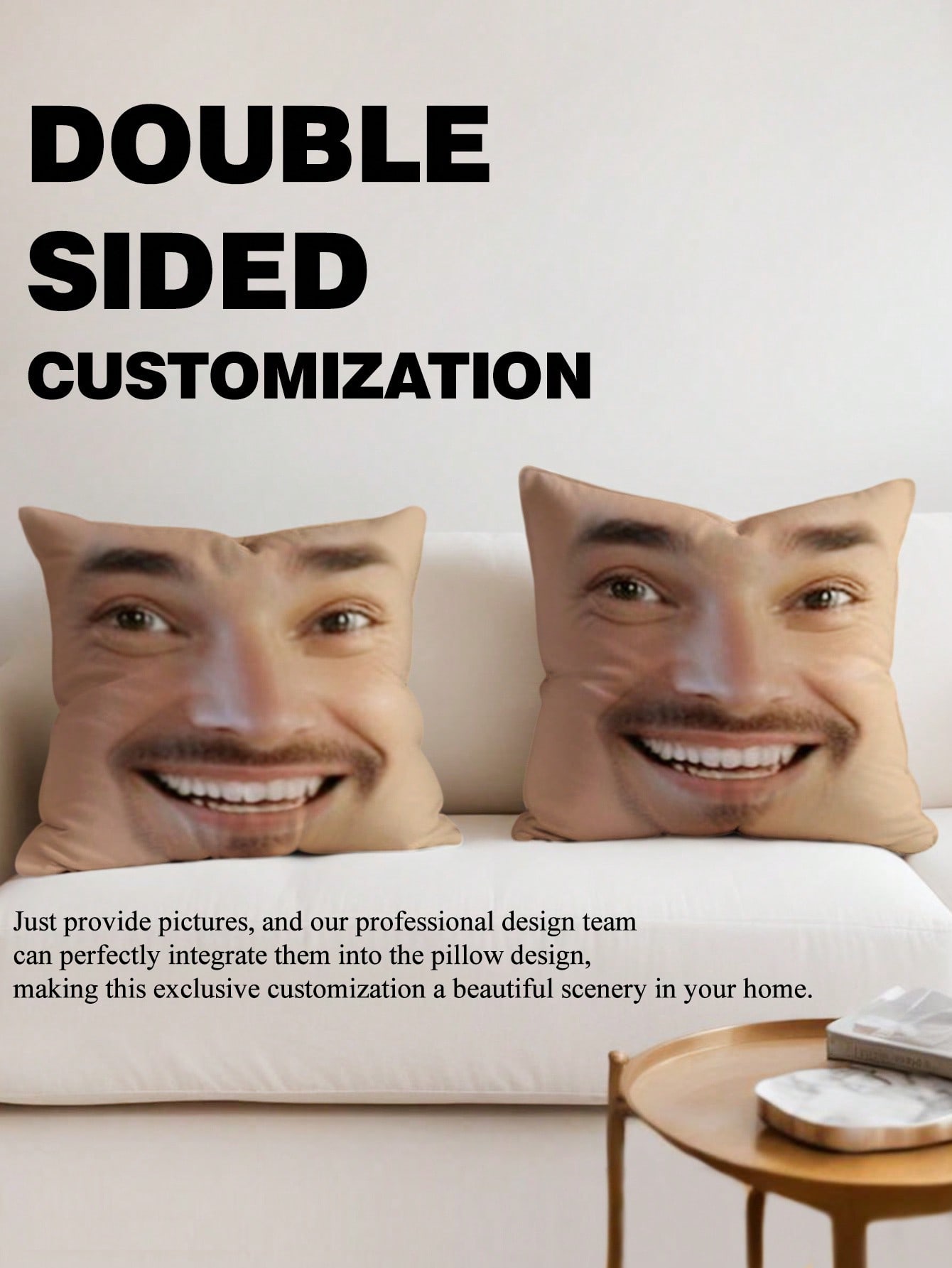 1pc Custom Face Square Pillow  - Halloween Party Supplies 评论和价格