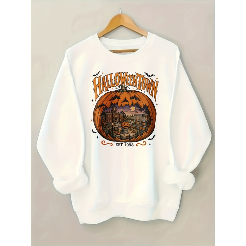 Summer Halloween Town Printed  - Pumpkin Lantern Halloween 评论和价格
