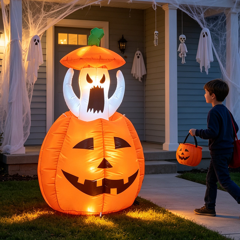 Halloween Inflatable Pumpkin & - Halloween Pumpkin Decor Led 评论和价格
