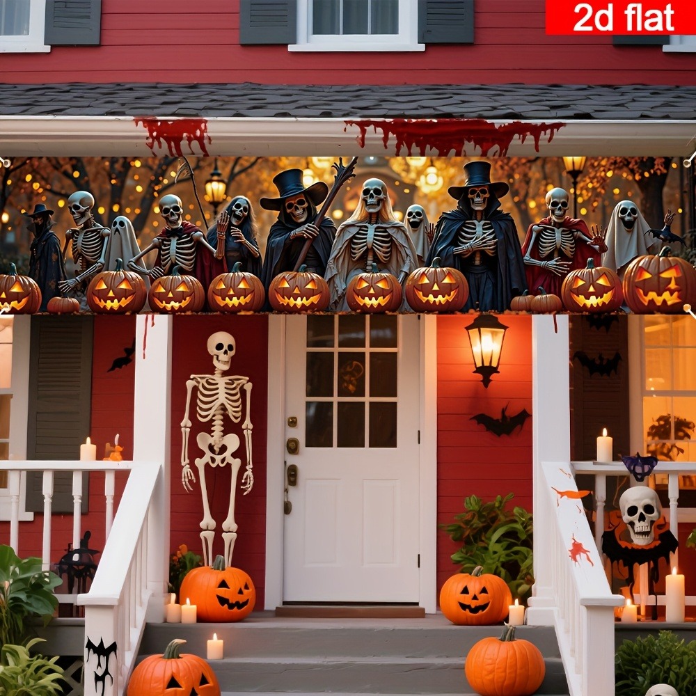Halloween Skeleton Ghost Fence - Halloween Skeleton Decoration 评论和价格
