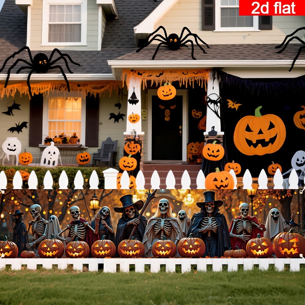 Halloween Skeleton Ghost Fence - Halloween Skeleton Decoration 评论和价格
