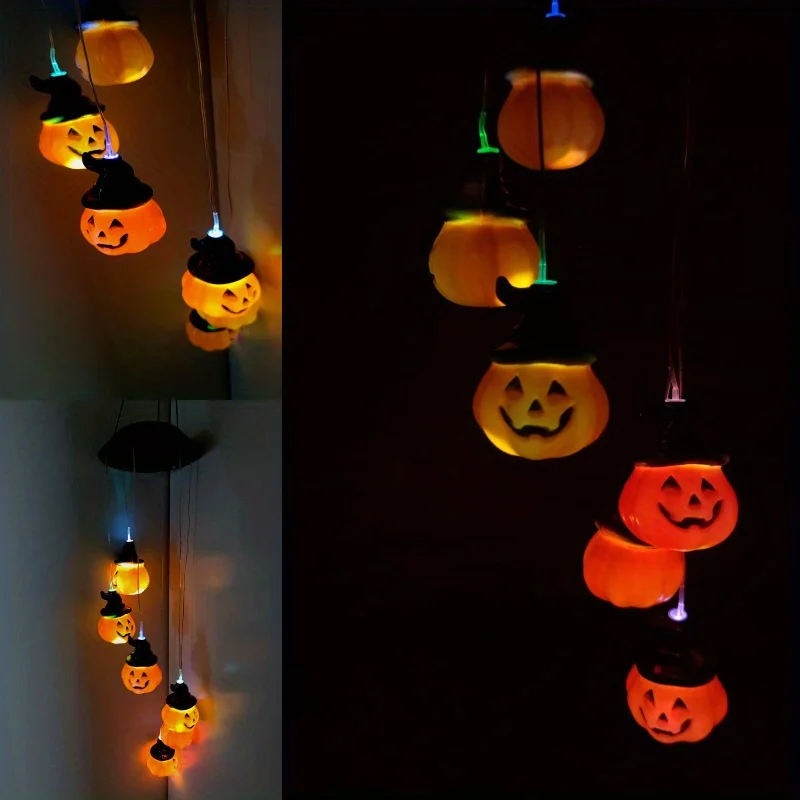 1-2PCS Solar Halloween LED Str - Halloween Pumpkin Decor Led 评论和价格