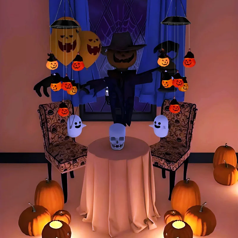 1-2PCS Solar Halloween LED Str - Halloween Pumpkin Decor Led 评论和价格