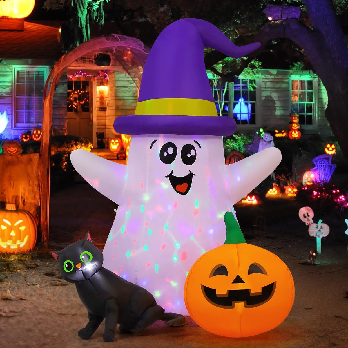 5 Feet Halloween Inflatables G - Halloween Pumpkin Decor Led 评论和价格
