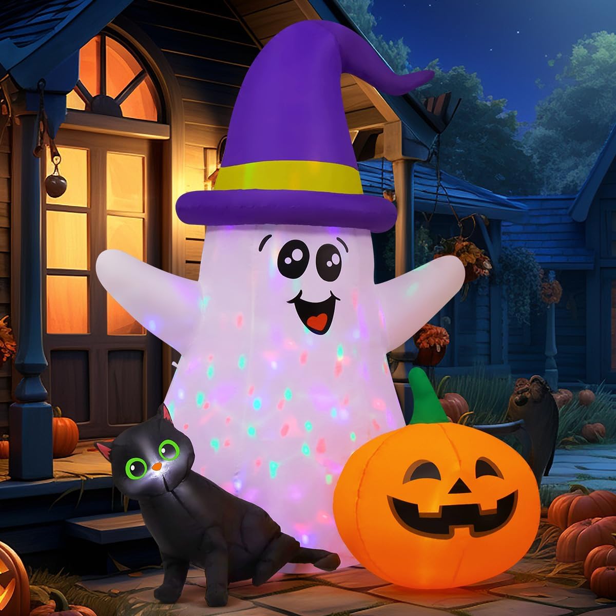 5 Feet Halloween Inflatables G - Halloween Pumpkin Decor Led 评论和价格