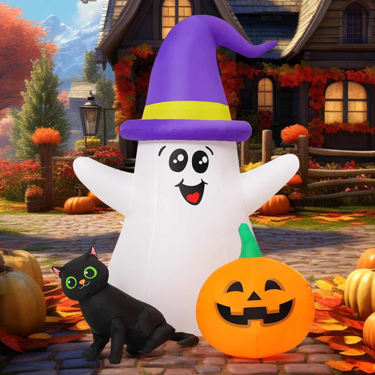 5 Feet Halloween Inflatables G - Halloween Pumpkin Decor Led 评论和价格