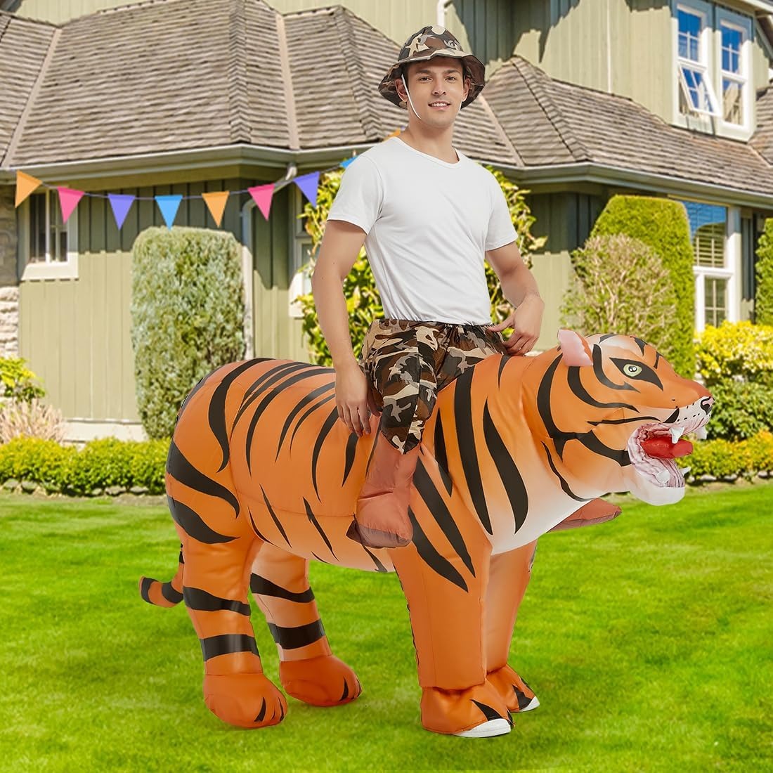 Inflatable Tiger Costume for A - Halloween Costume Adult 评论和价格