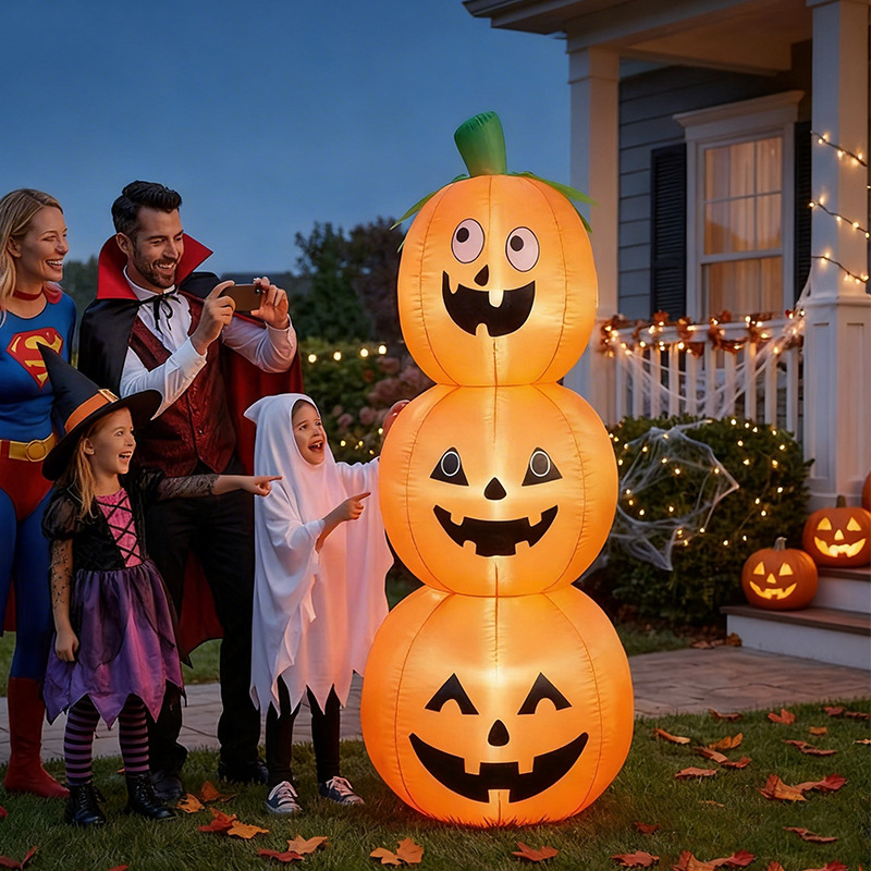 1.2M Stackable Halloween Infla - Halloween Pumpkin Decor Led 评论和价格