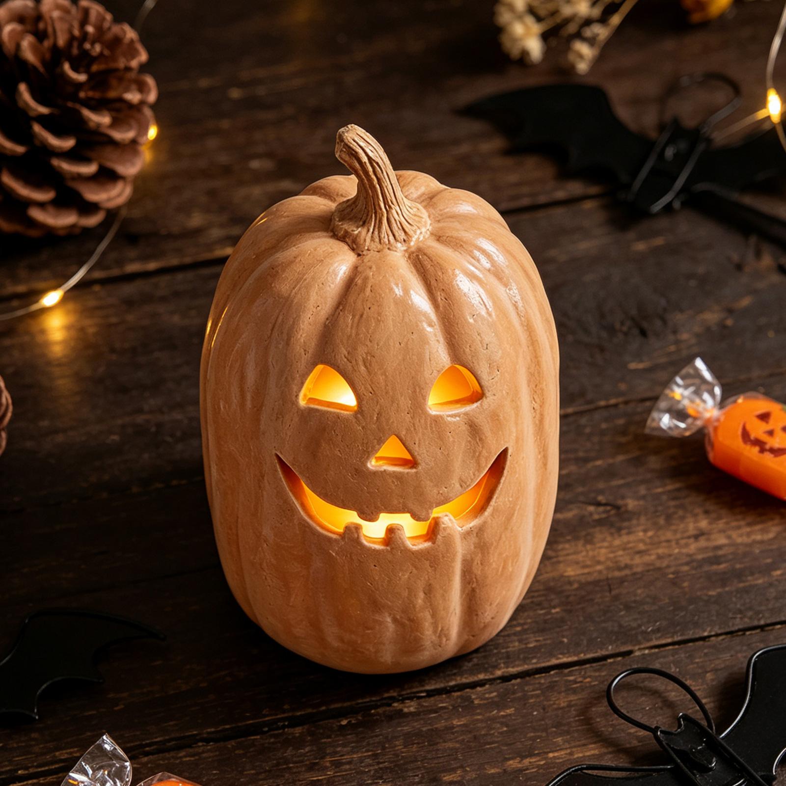 Pumpkin Lanterns Decor Handmad - Pumpkin Lantern Halloween 评论和价格
