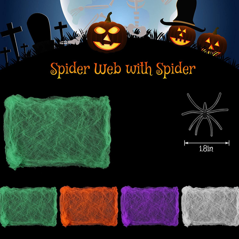 Halloween Decoration White Spi - Spider Web Halloween Decoration 评论和价格
