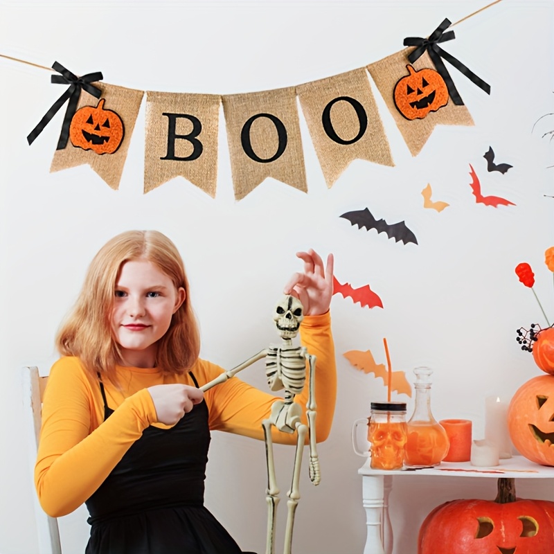 1 Set Rustic Halloween Banner  - Pumpkin Lantern Halloween 评论和价格