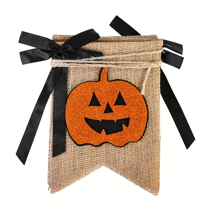 1 Set Rustic Halloween Banner  - Pumpkin Lantern Halloween 评论和价格