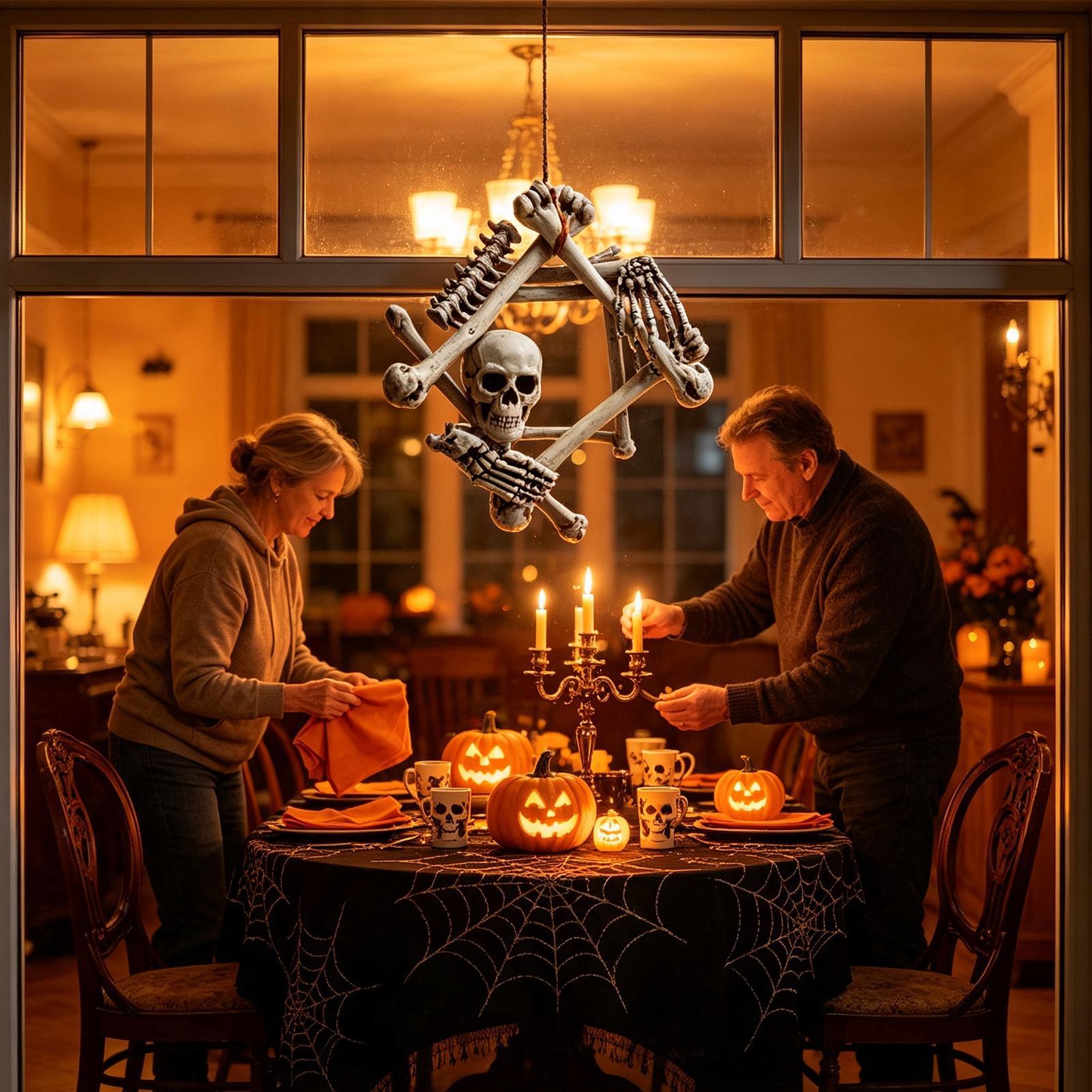 Halloween Skull Wreath Gothic  - Halloween Skeleton Decoration 评论和价格