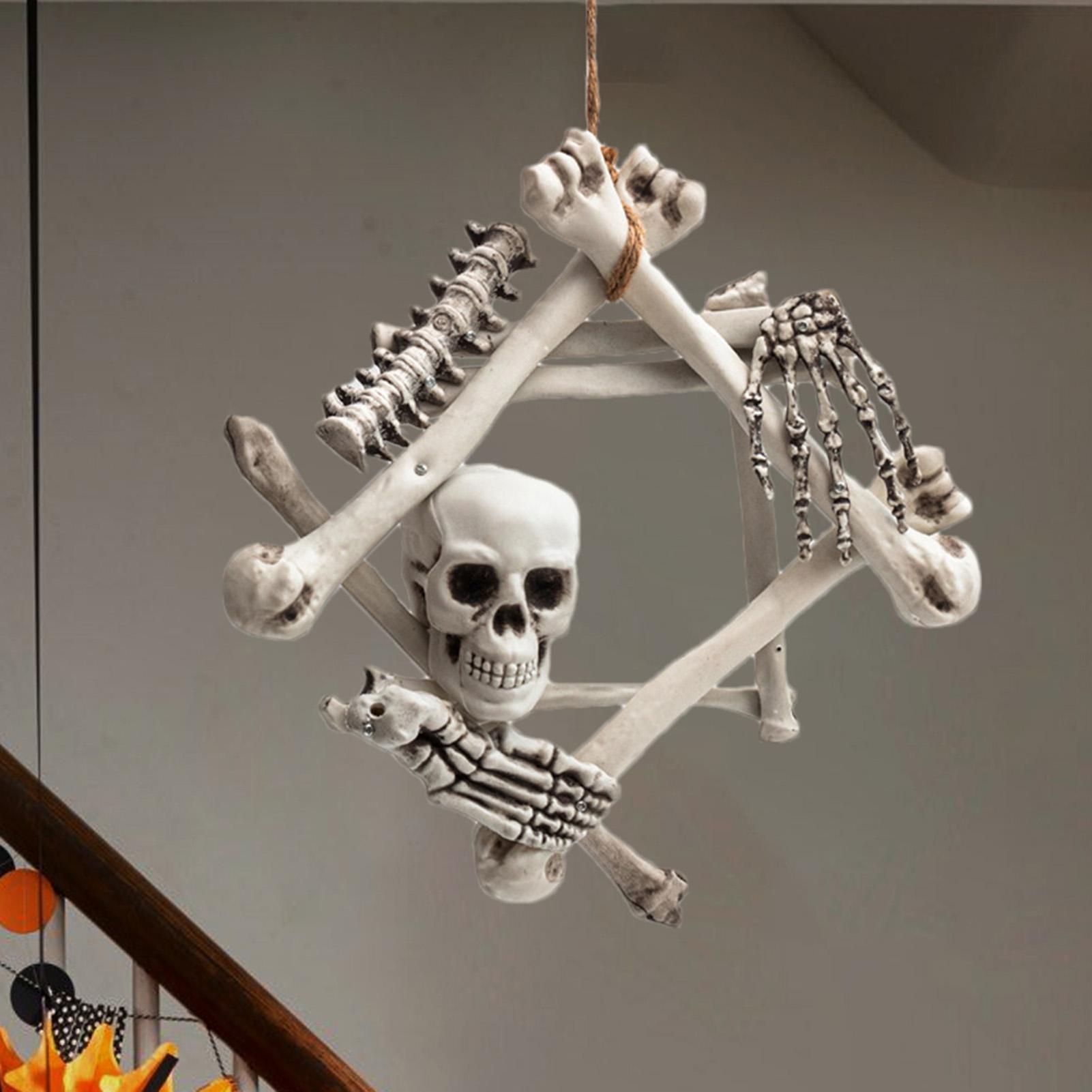 Halloween Skull Wreath Gothic  - Halloween Skeleton Decoration 评论和价格