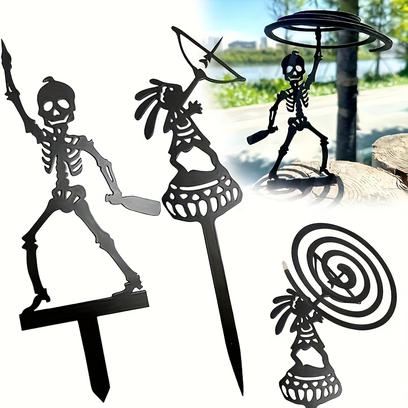 2D 1pc  Metal Portable Skeleto - Halloween Skeleton Decoration 评论和价格